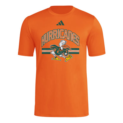 adidas Miami Hurricanes Men's Orange 2001 Collection Sebastian T-Shirt