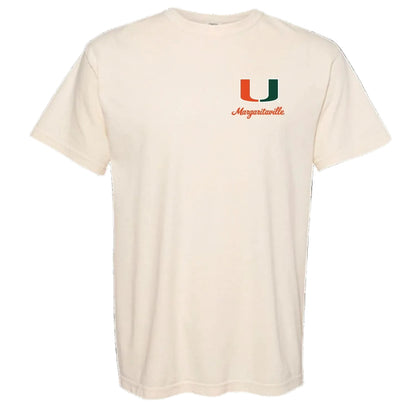 Something Inked Miami Hurricanes Cream Margaritaville Ibis T-Shirt
