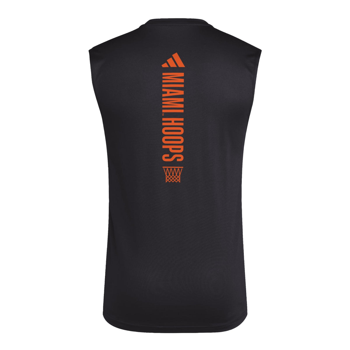 adidas Miami Hurricanes Miami Hoops AEROREADY Black Sleeveless T-Shirt