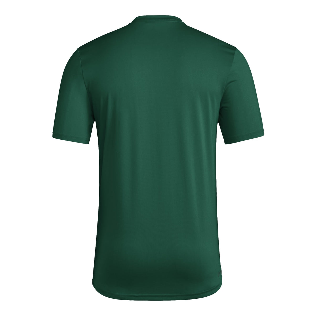 adidas Miami Hurricanes Green AEROREADY Hurricanes Baseball Old English M T-Shirt - Back View