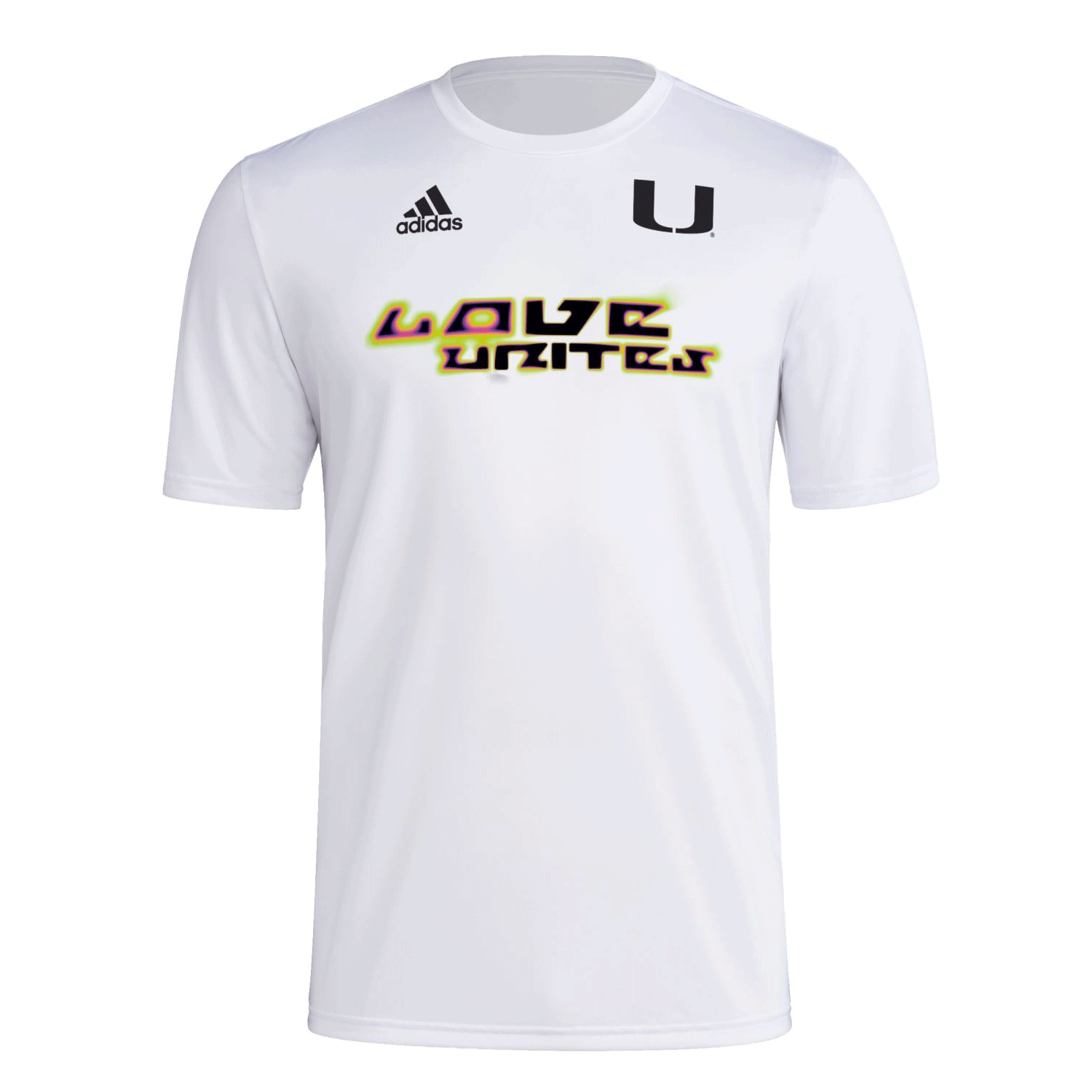 adidas Miami Hurricanes 2024 AREOREADY 'Love Unites' Pregame White