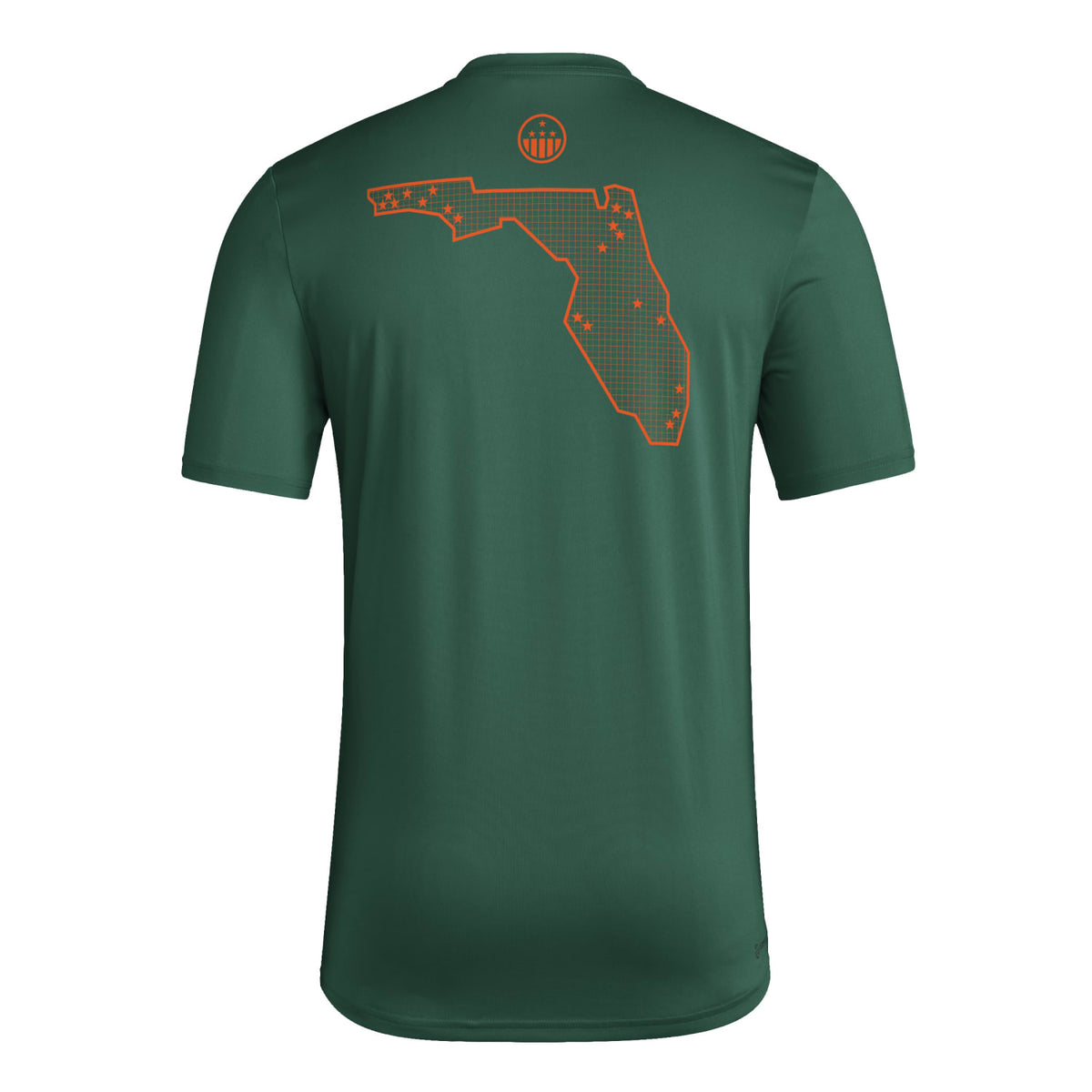 adidas Miami Hurricanes 2024 AREOREADY Military Appreciation Pregame Green T-Shirt