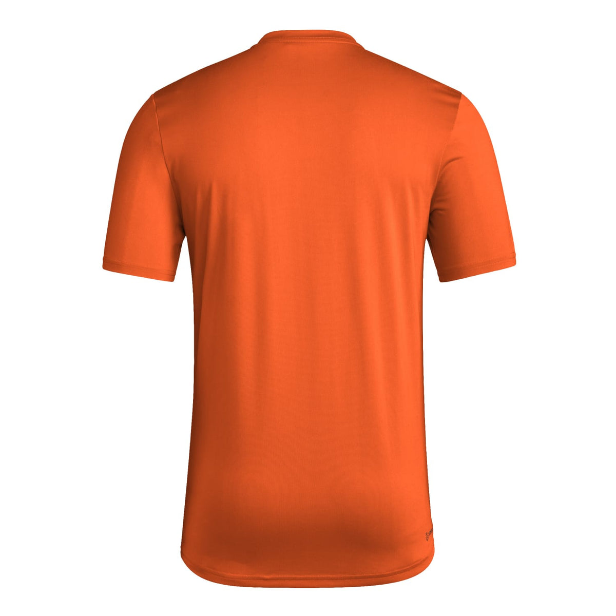 adidas Miami Hurricanes Orange AREOREADY Miami Canes Basketball Pregame T-Shirt - Back View