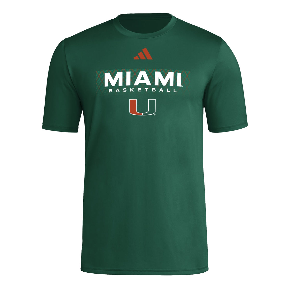 adidas Miami Hurricanes Green AEROREADY Miami Basketball T-Shirt