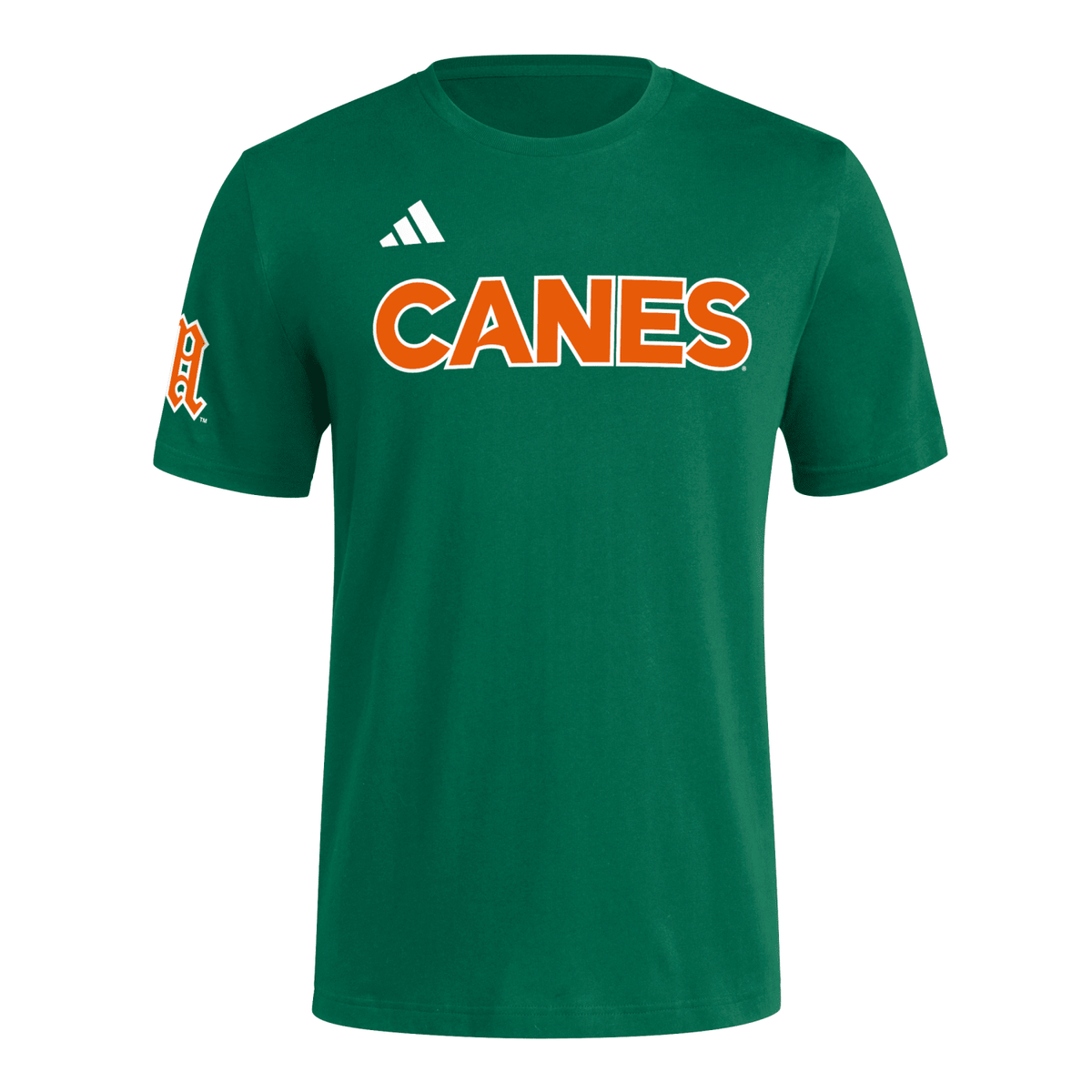 adidas Miami Hurricanes Green Canes Short sleeve T-Shirt