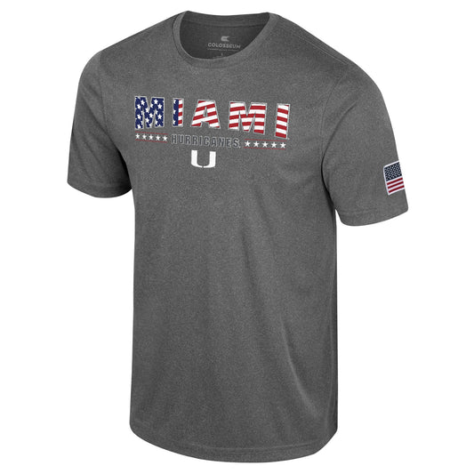 Colosseum Miami Hurricanes OHT Grey Flag T-Shirt
