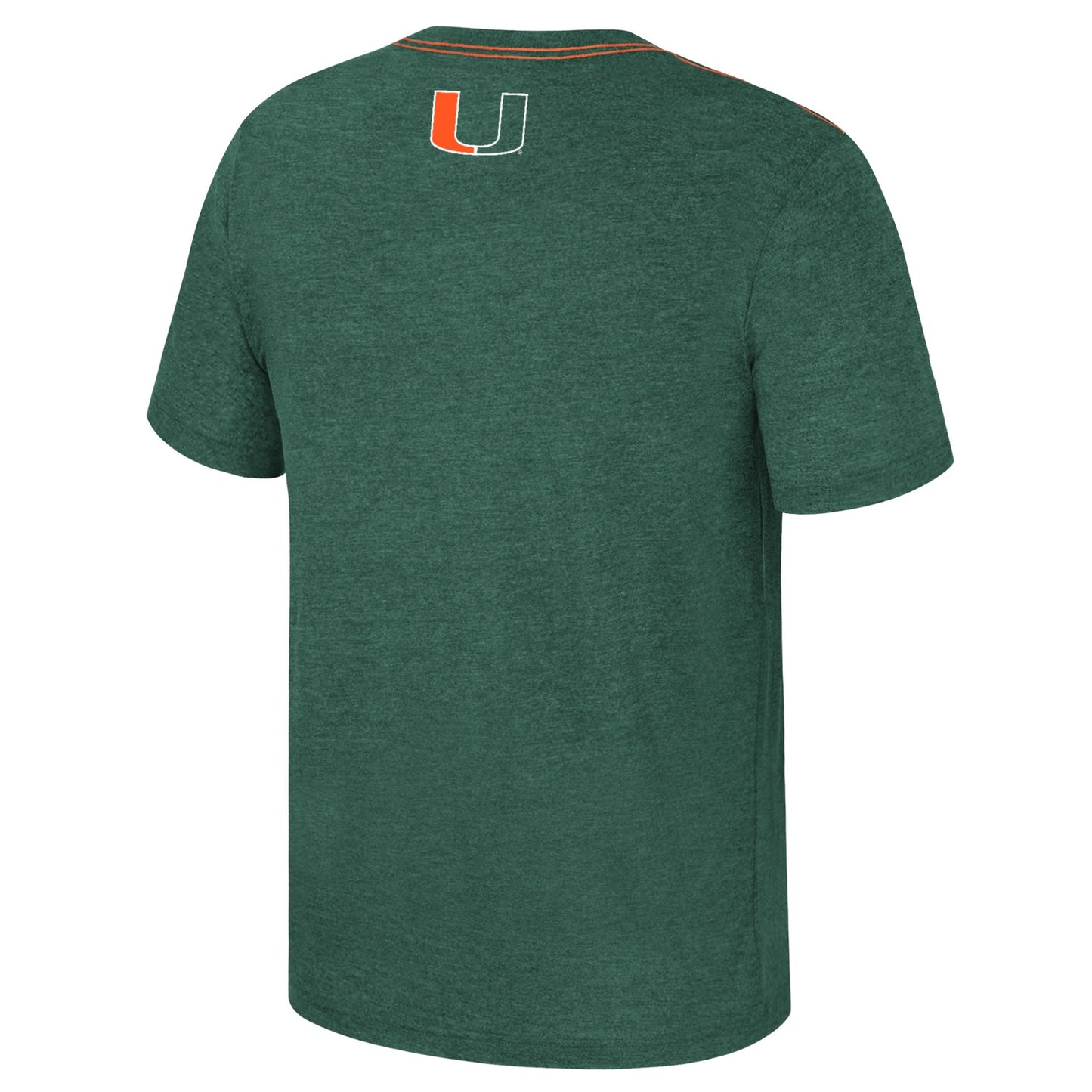Colosseum Miami Hurricanes Green Maniac Baseball Short Sleeve T-Shirt