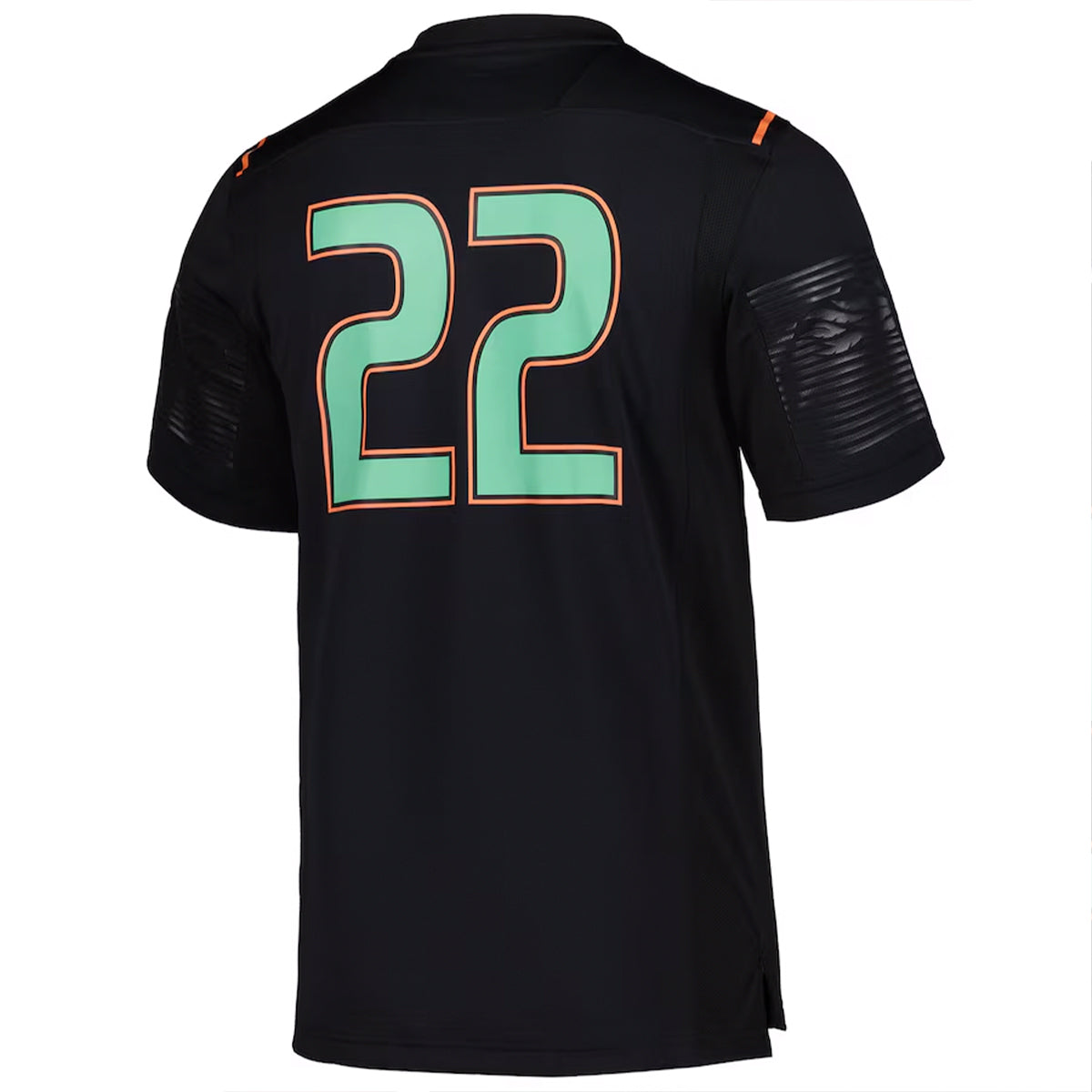 Adidas Miami Hurricanes Black &#39;Miami Nights&#39; Jersey - Back View