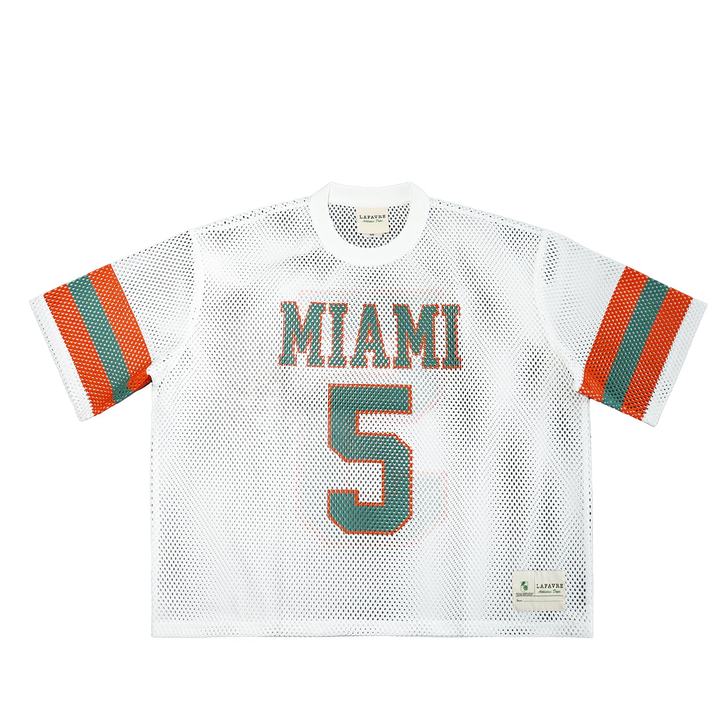 Lafavre Miami Hurricanes White Mesh #5 Jersey