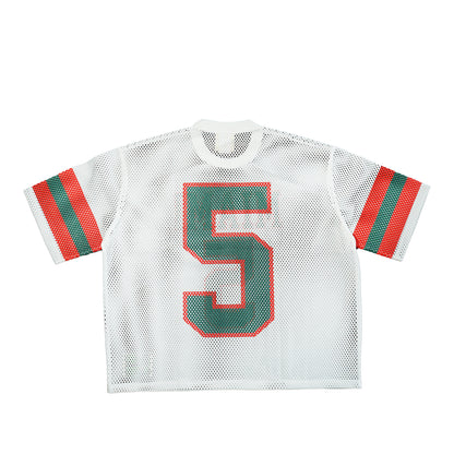 Lafavre Miami Hurricanes White Mesh #5 Jersey