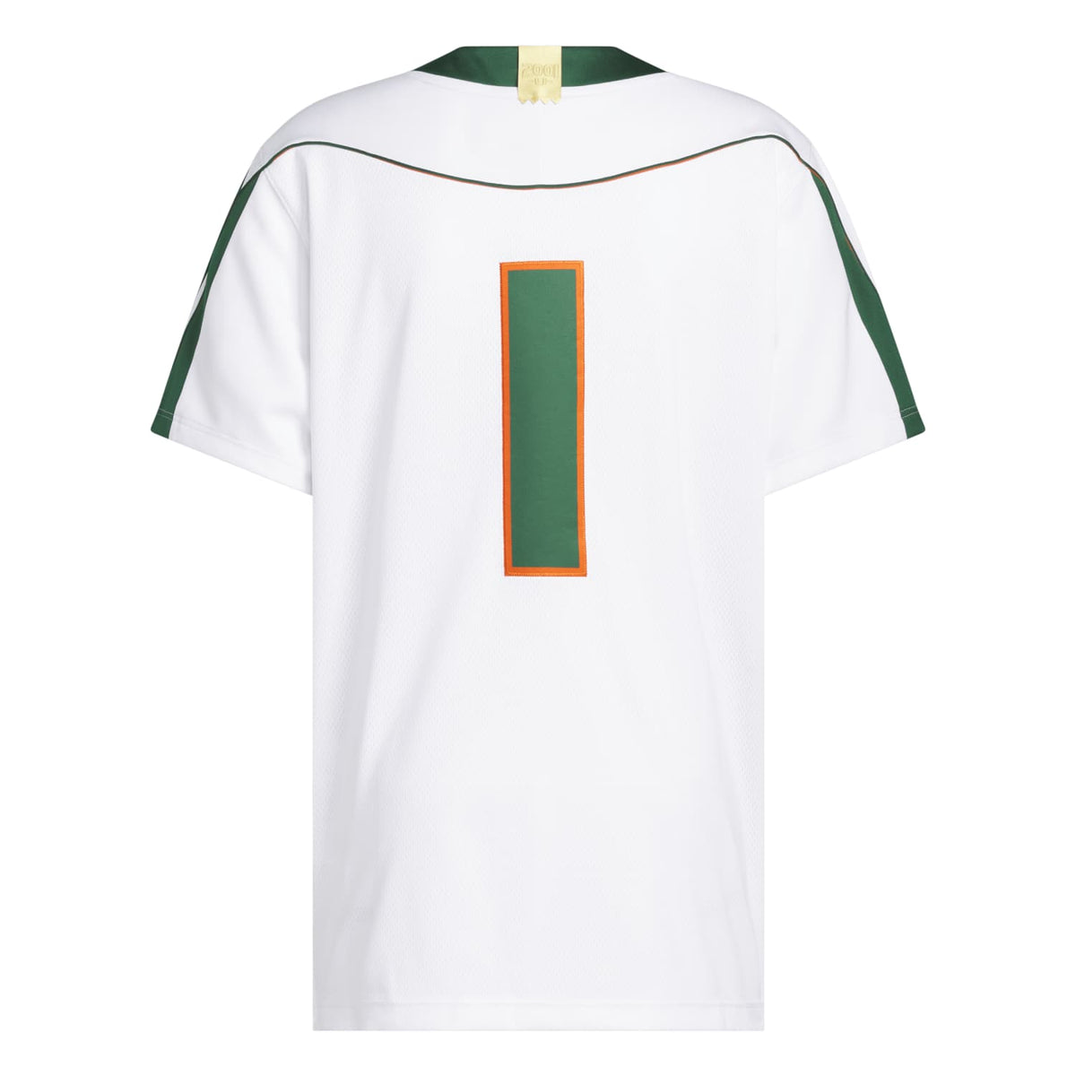 adidas Miami Hurricanes White 2001 Collection Premier #1 Jersey