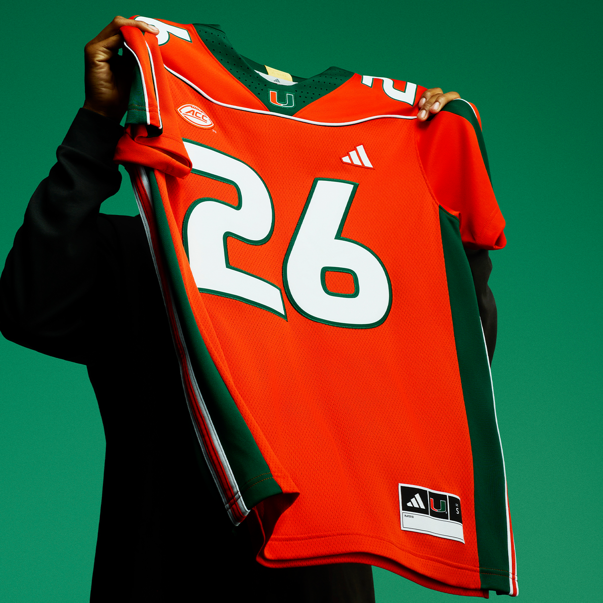 adidas Miami Hurricanes Orange 2001 Collection Premier #26 Sean Taylor Jersey