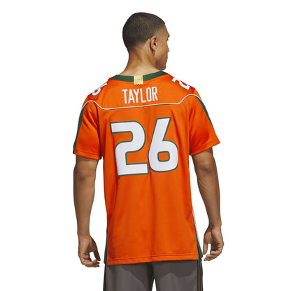 adidas Miami Hurricanes Orange 2001 Collection Premier #26 Sean Taylor Jersey