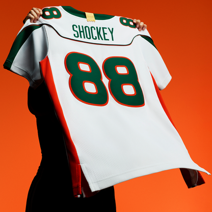 adidas Miami Hurricanes White 2001 Collection Premier #88 Jeremy Shockey Jersey