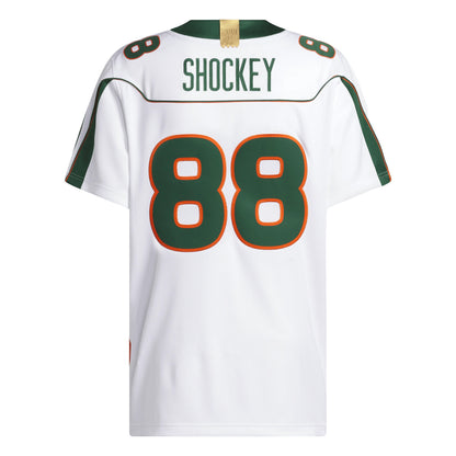 adidas Miami Hurricanes White 2001 Collection Premier #88 Jeremy Shockey Jersey