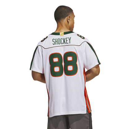 adidas Miami Hurricanes White 2001 Collection Premier #88 Jeremy Shockey Jersey
