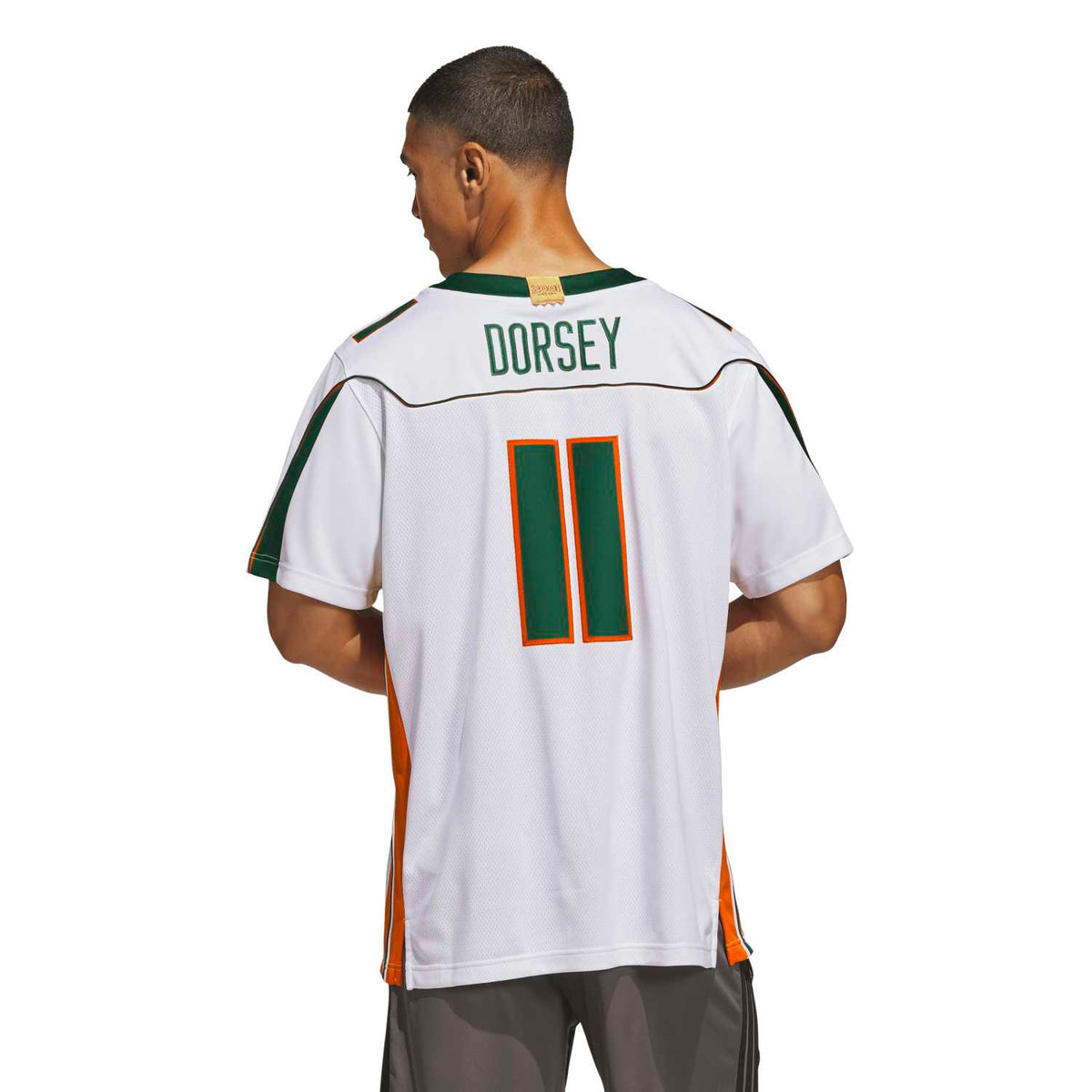 adidas Miami Hurricanes White 2001 Collection Premier #11 Ken Dorsey Jersey