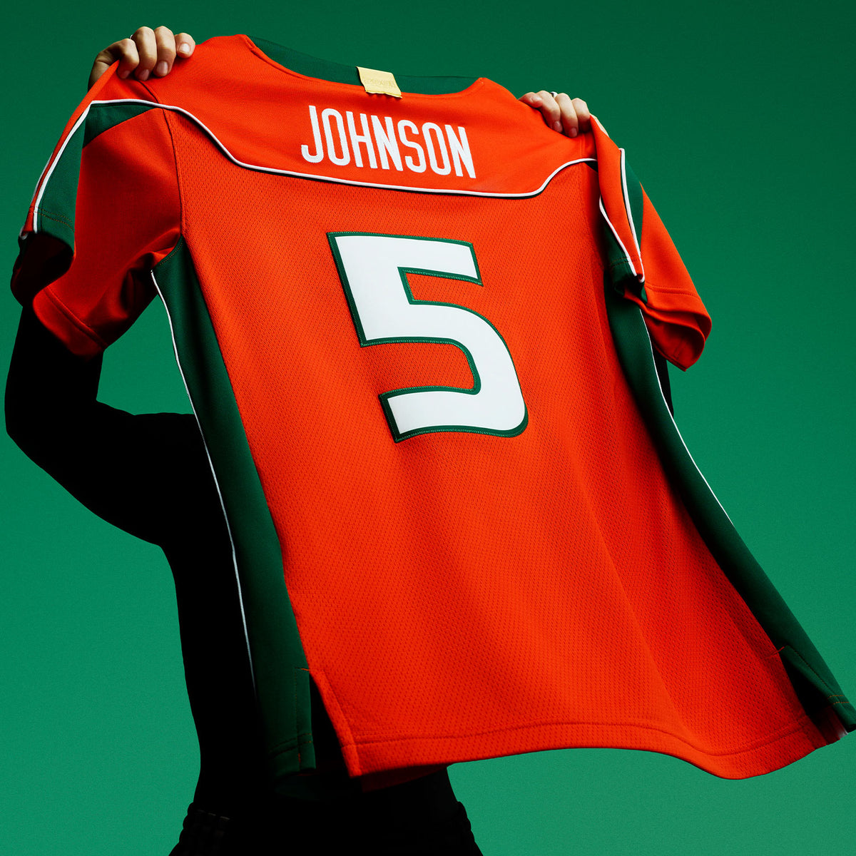 adidas Miami Hurricanes Orange 2001 Collection Premier #5 Andre Johnson Jersey