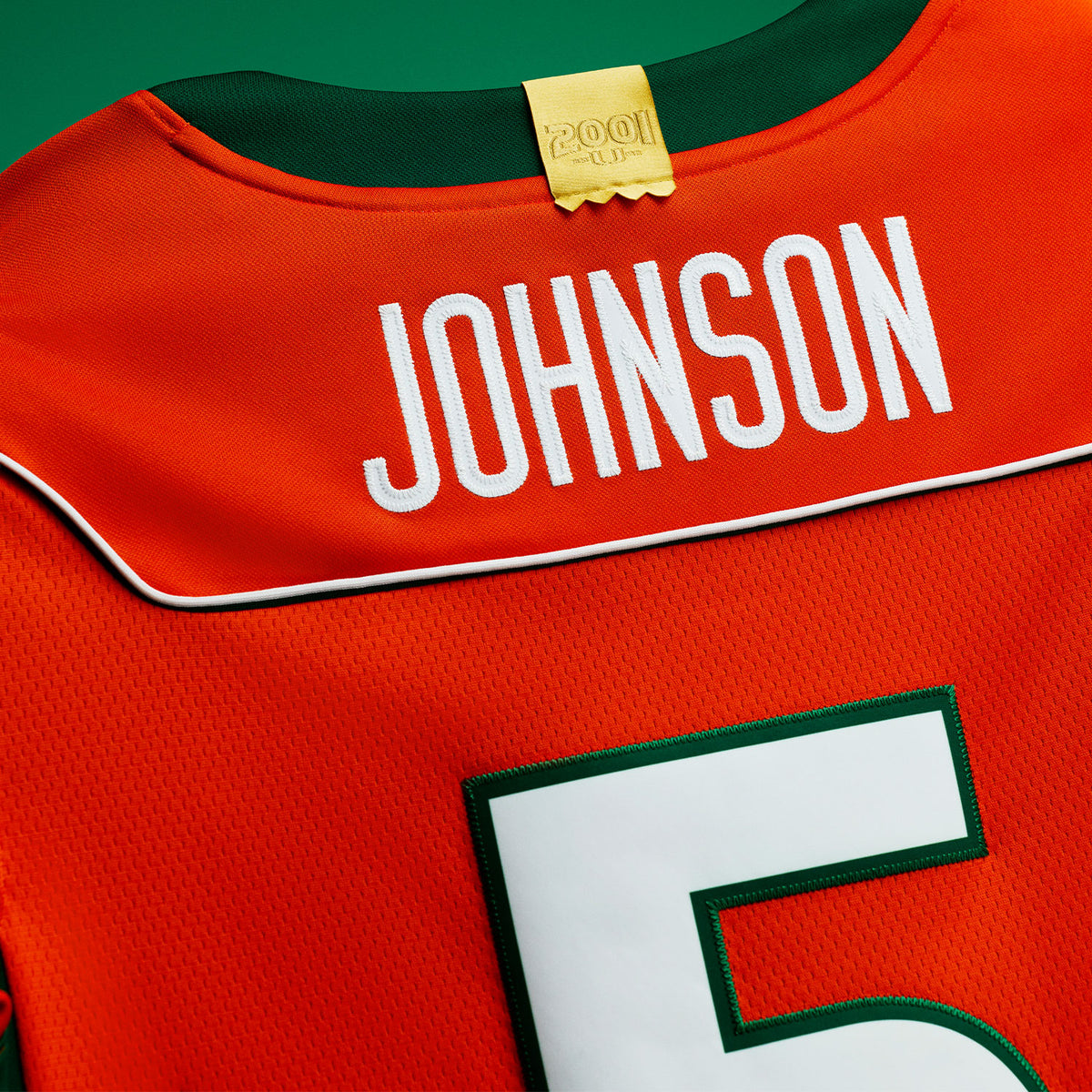 adidas Miami Hurricanes Orange 2001 Collection Premier #5 Andre Johnson Jersey