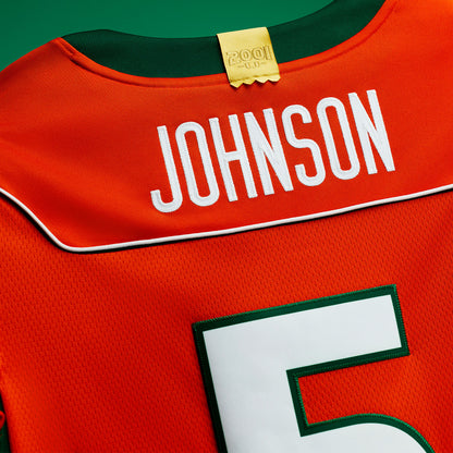adidas Miami Hurricanes Orange 2001 Collection Premier #5 Andre Johnson Jersey