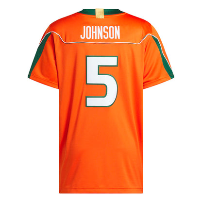 adidas Miami Hurricanes Orange 2001 Collection Premier #5 Andre Johnson Jersey
