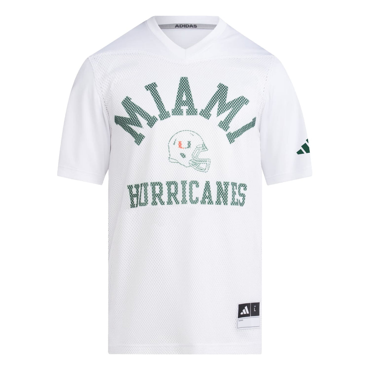 adidas Miami Hurricanes White Mesh Tailgate Jersey