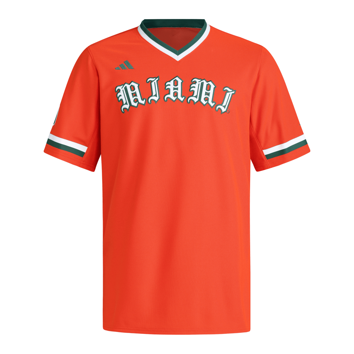 adidas Miami Hurricanes Orange Miami Baseball Jersey