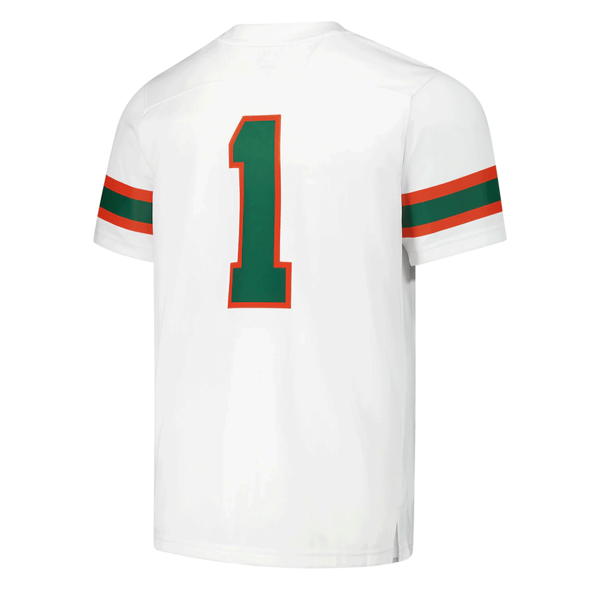 adidas Miami Hurricanes White #1 Premier Football Jersey