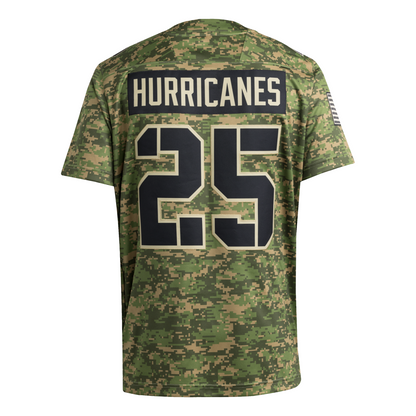 adidas Miami Hurricanes Camo Salute to Service Jersey