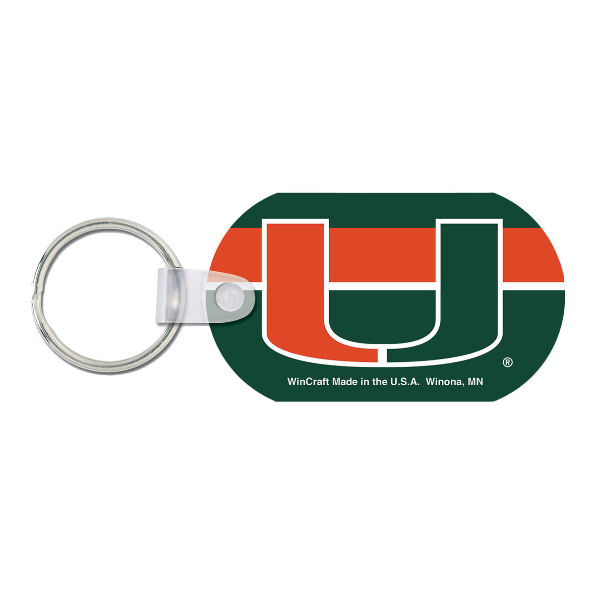 WinCraft University of Miami Metal Orange/Green Keychain