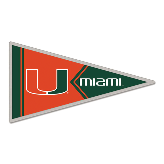 WinCraft Miami Hurricanes Pennant U Miami Lapel Pin