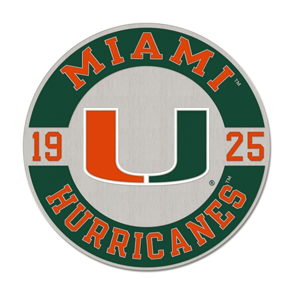 WinCraft Miami Hurricanes Round U Logo Lapel Pin