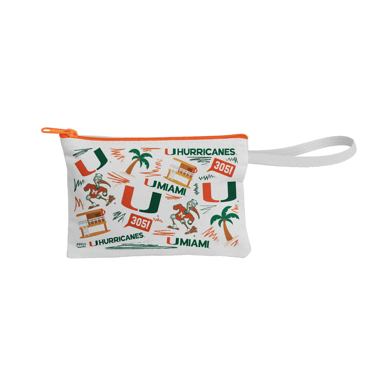 Indigp Falls Miami Hurricanes Wristlet