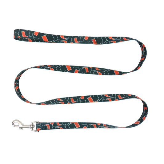 LITTLEARTH Miami Hurricanes 3/4" x 60" Pet Leash