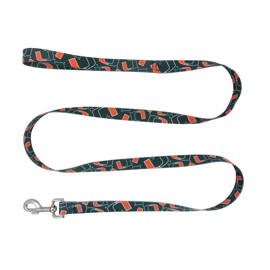 LITTLEARTH Miami Hurricanes  1"x 60" Pet Leash
