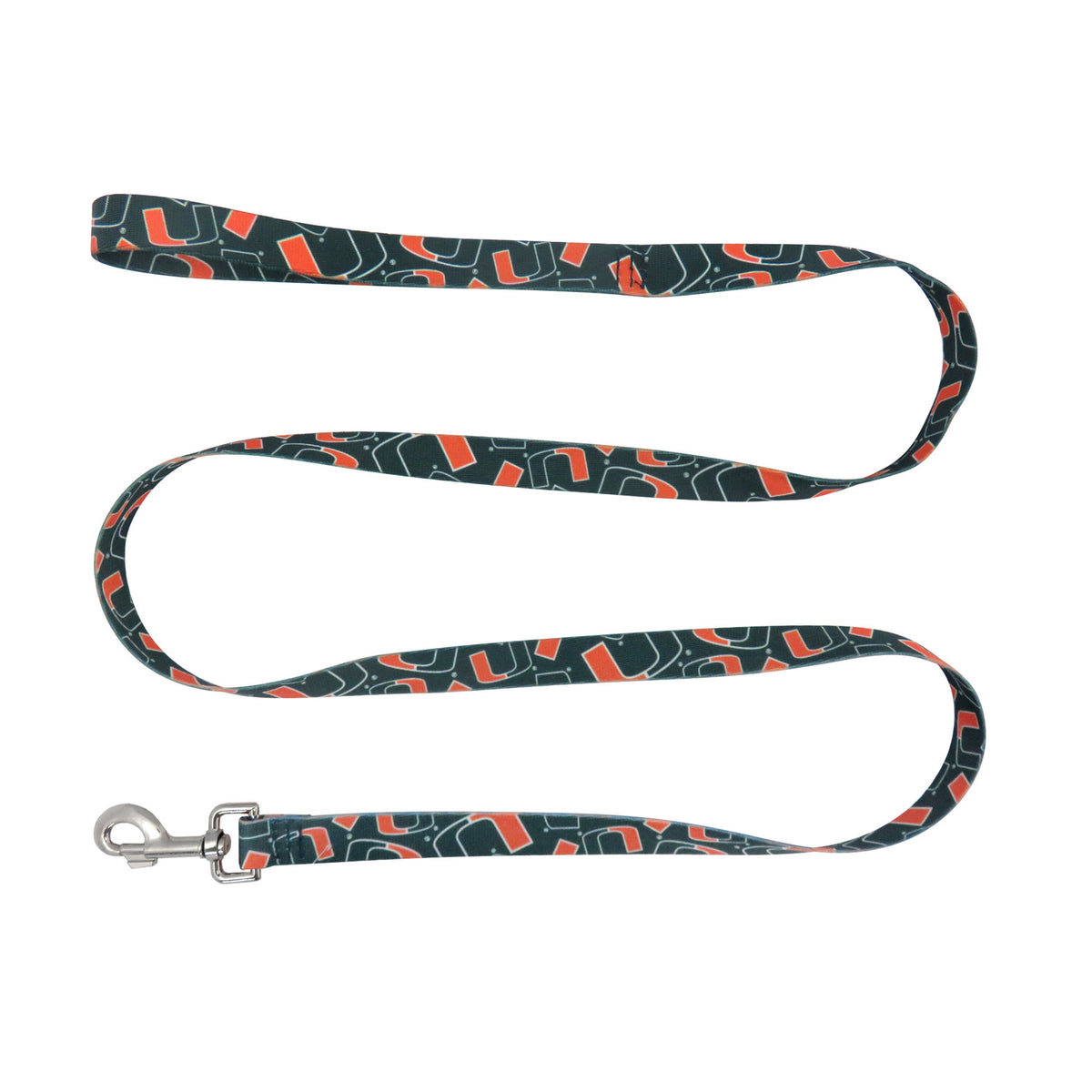 LITTLEARTH Miami Hurricanes  1&quot;x 60&quot; Pet Lead