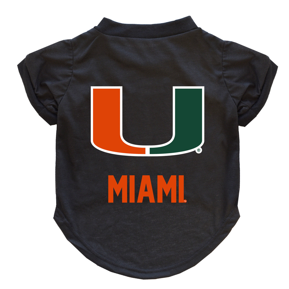 LITTLEARTH Miami Hurricanes Black Pet Shirt