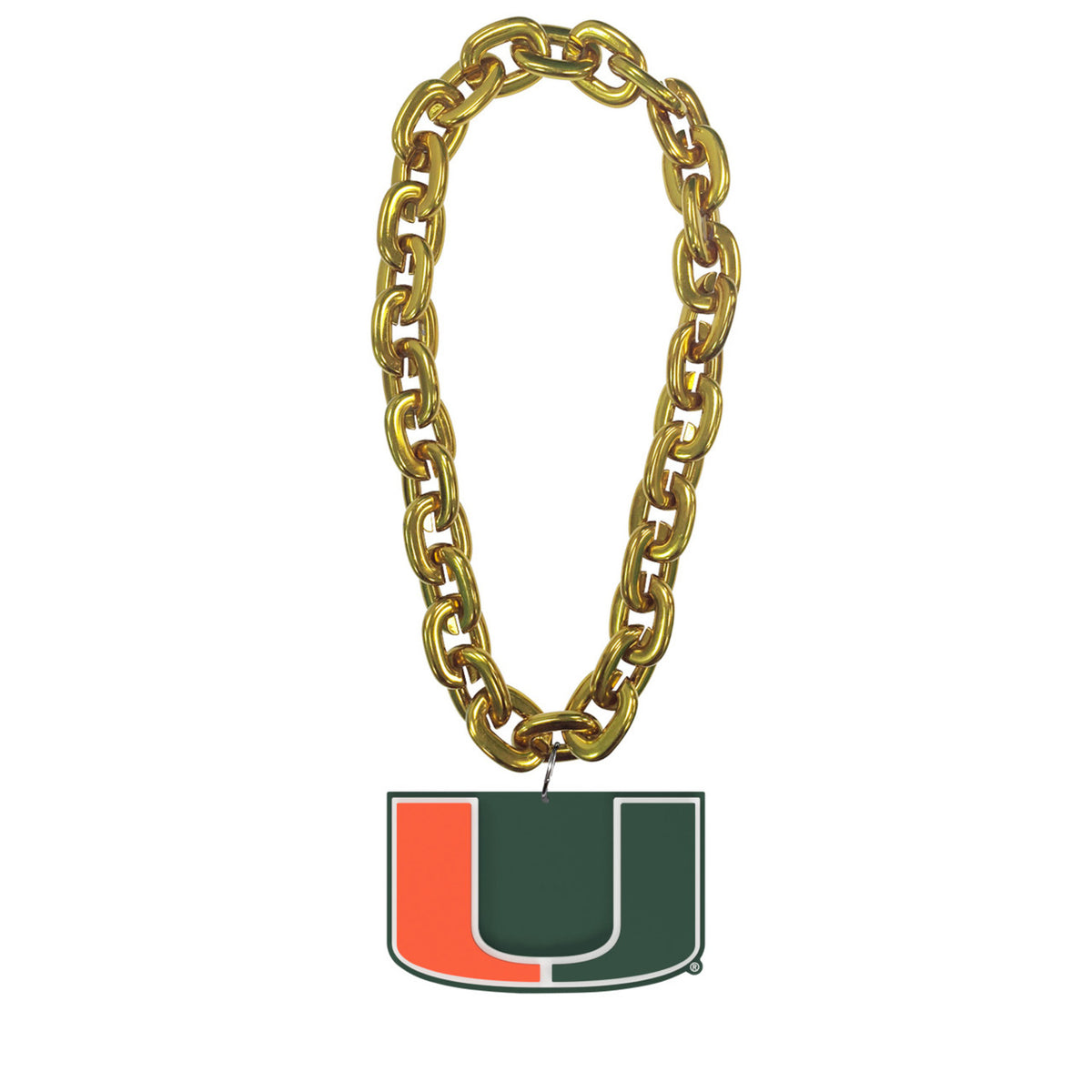 Aminco Miami Hurricanes Gold Fan Chain