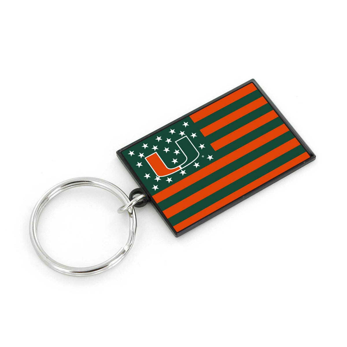 Aminco Miami Hurricanes Flag Keychain