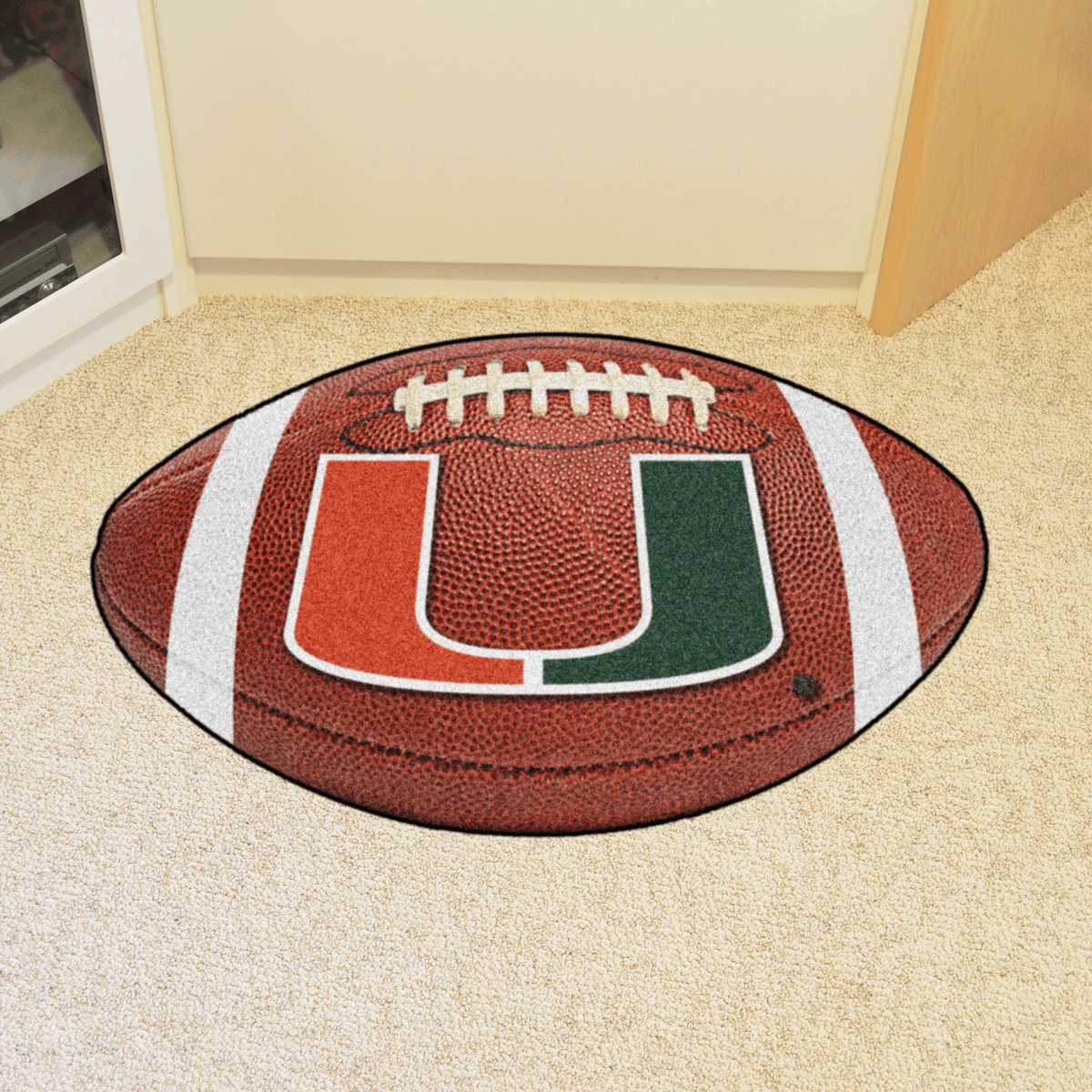 Sports Licensing Solutions Miami Hurricanes 20&quot; X 32.5&quot; Football Mat