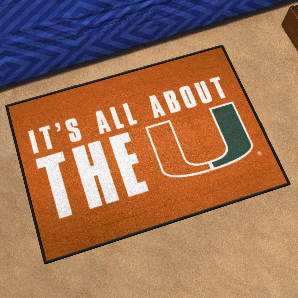 Sports Licensing Solutions Miami Hurricanes Orange 19” X 30” It&#39;s All About the U Mat