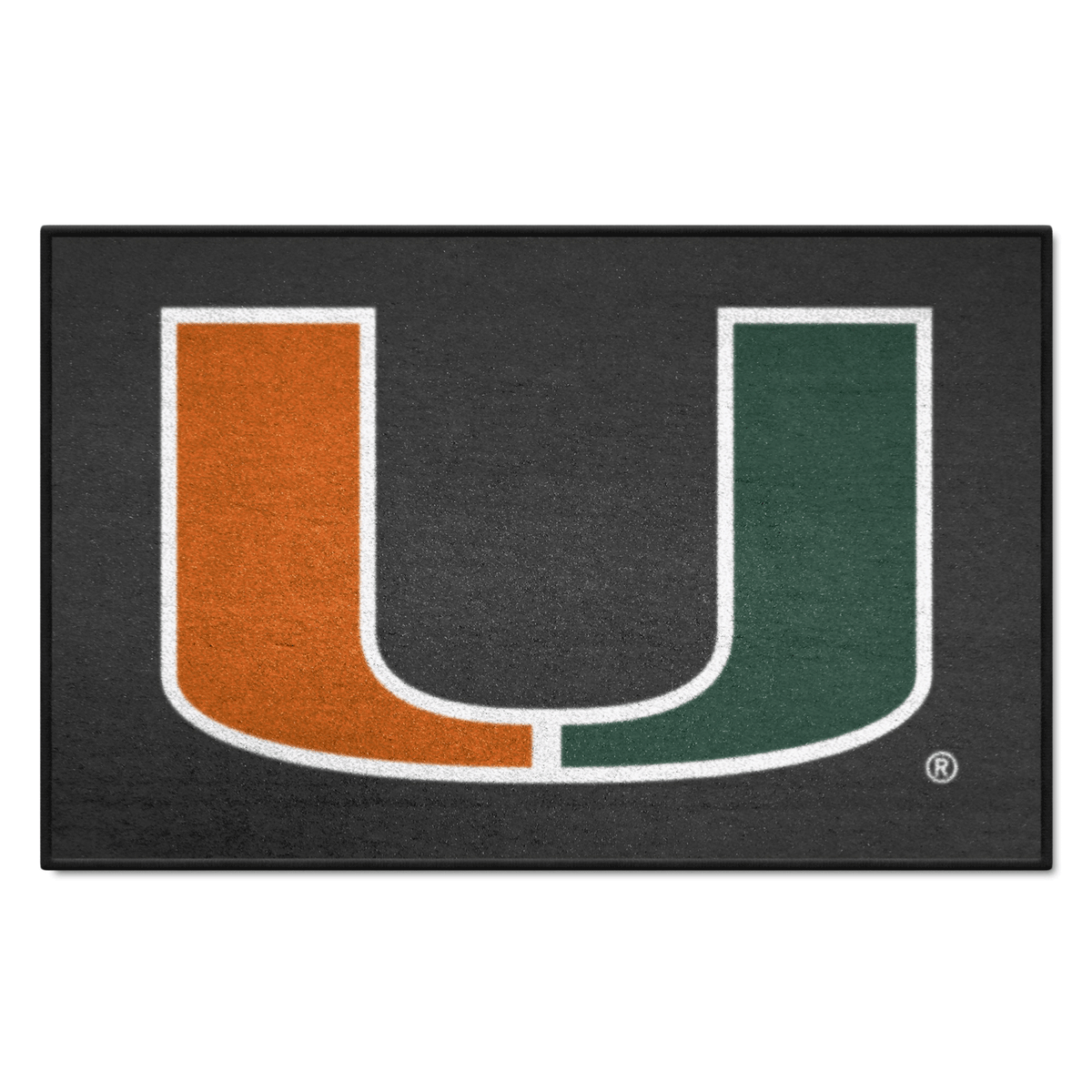 Sports Licensing Solutions Miami Hurricanes Black 19” X 30” U Mat