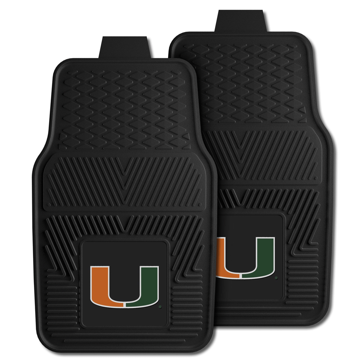 Sports Licensing Solutions Miami Hurricanes 2-PC Vinyl Car Mat Set