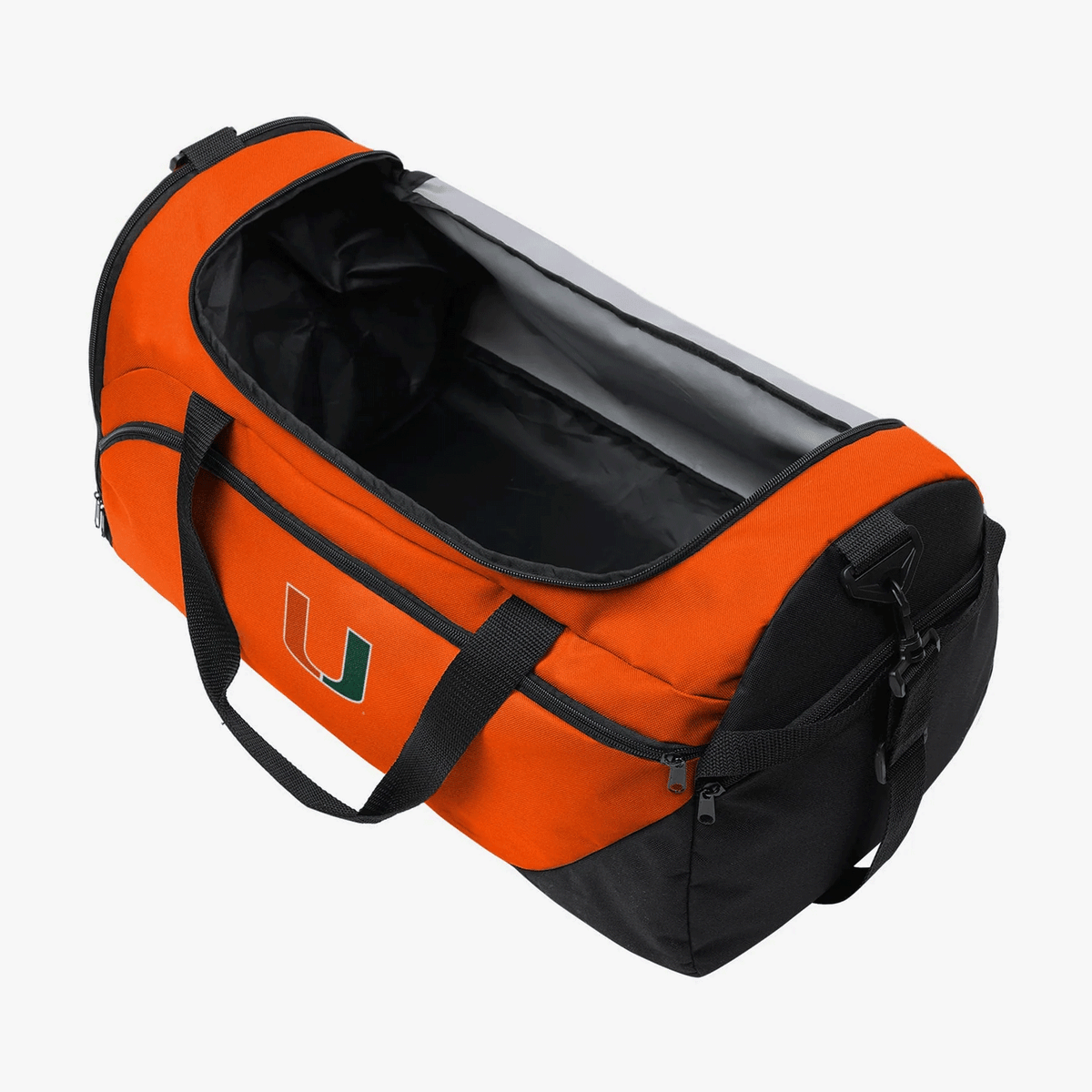 FOCO Miami Hurricanes Orange U Logo Duffle Bag