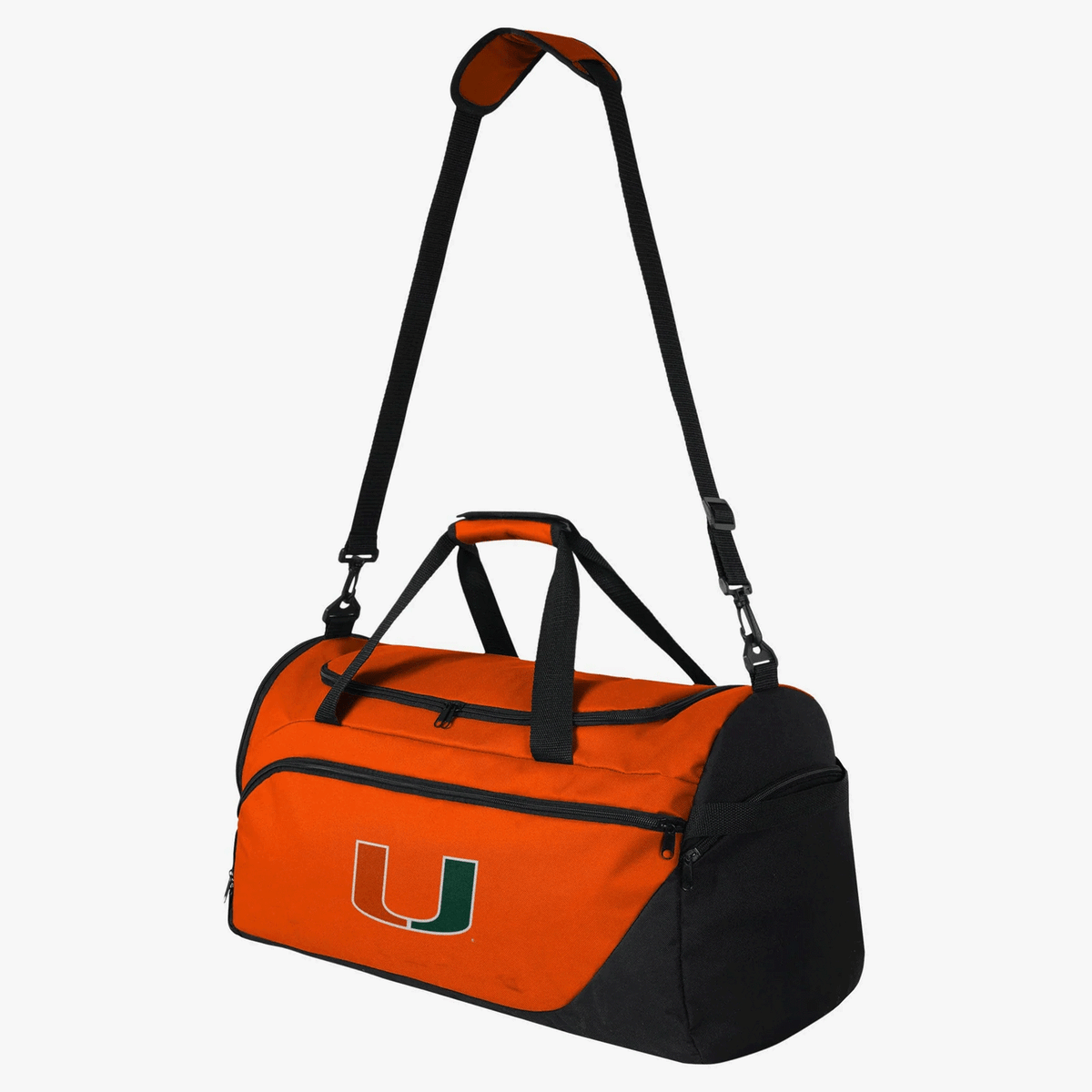 FOCO Miami Hurricanes Orange U Logo Duffle Bag