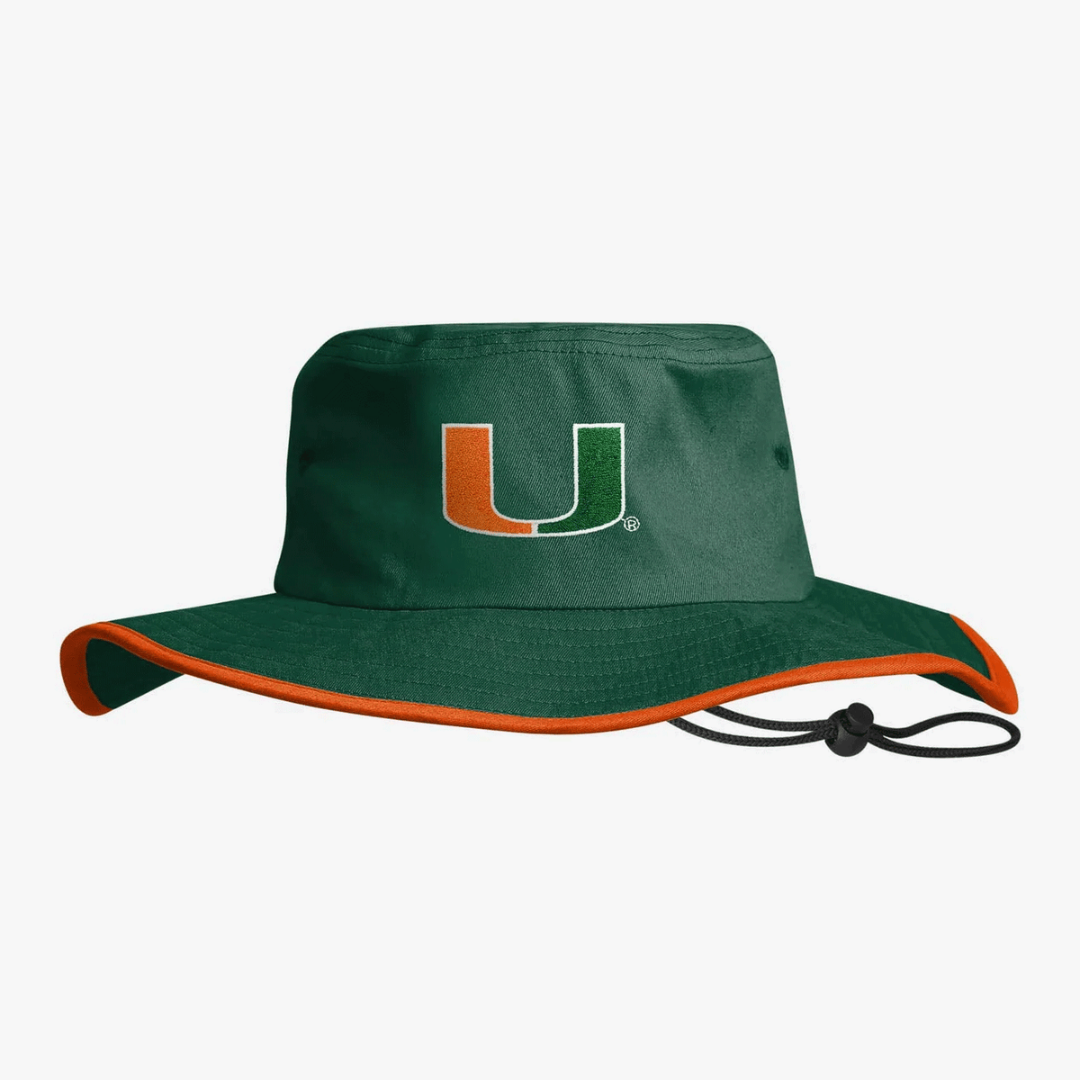 FOCO Miami Hurricanes Solid Green U Logo Boonie Hat