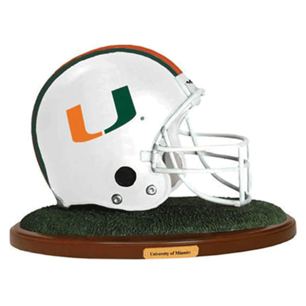 The Memory Company Miami Hurricanes White Replica Helmet - Main View