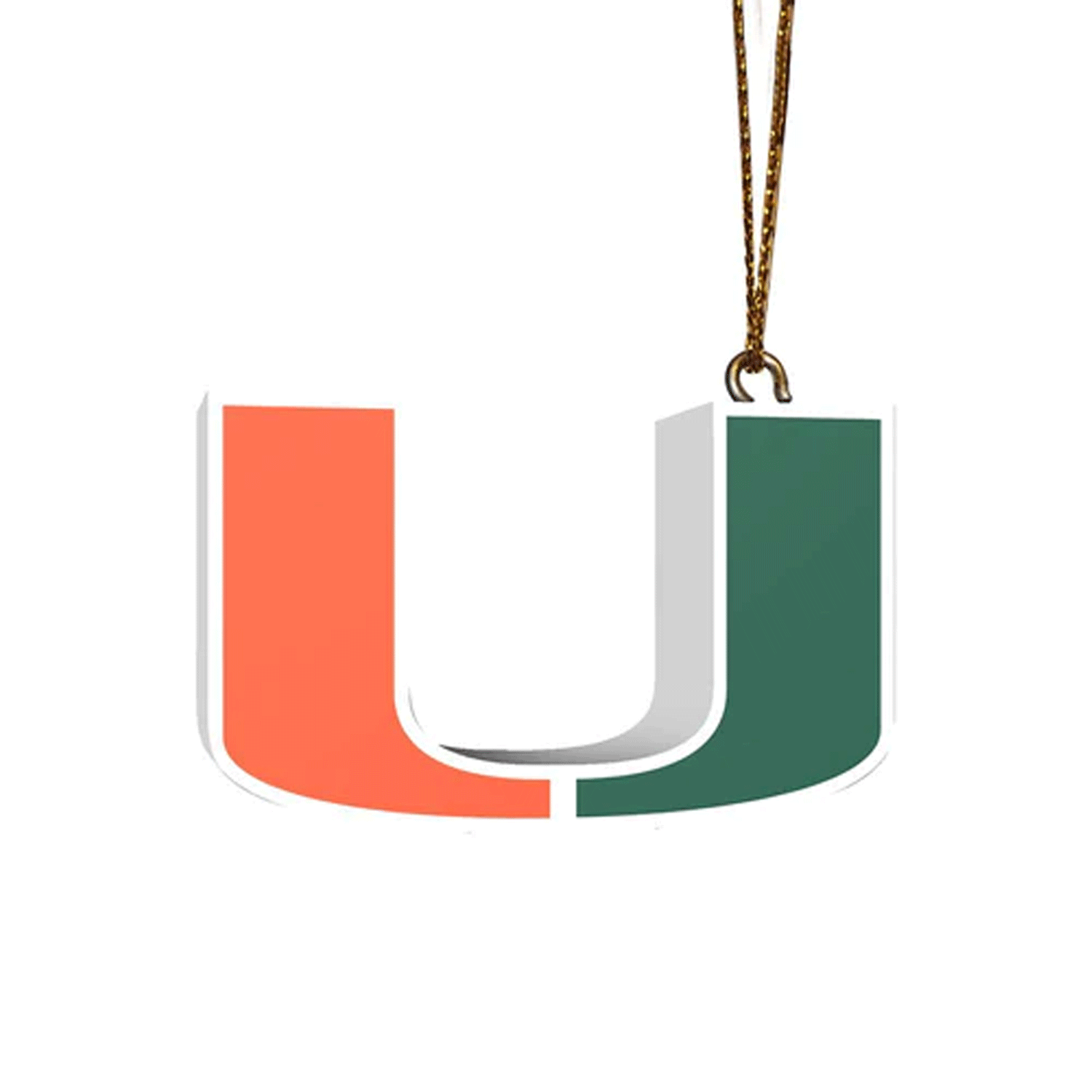 The Memory Company Miami Hurricanes 3-D U Logo Ornament - Main View