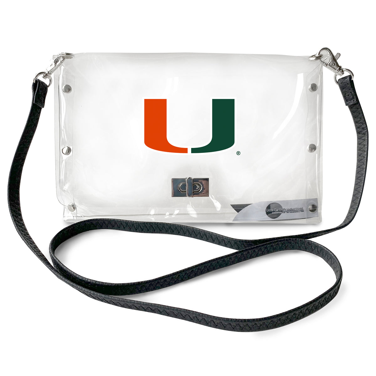 LITTLEARTH Miami Hurricanes Clear U Logo Envelope Purse