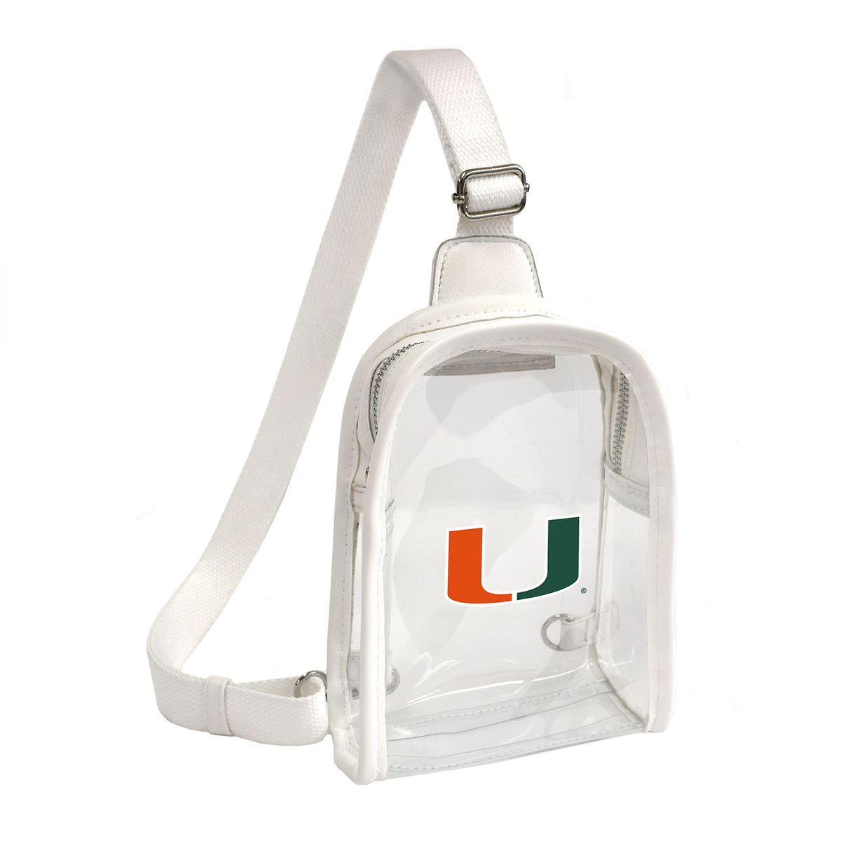 LITTLEARTH Miami Hurricanes Clear U Logo Mini Sling Bag